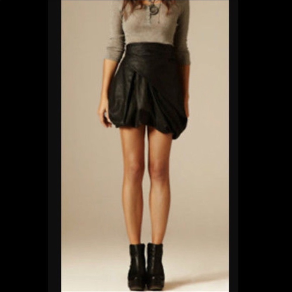 All Saints Hoxie Leather Skirt
