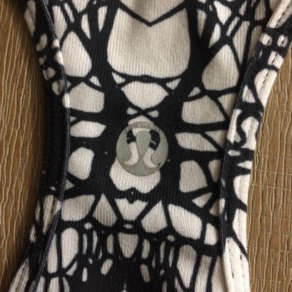 Lululemon Cool Racerback White Black Glacier Lace - Picture 7 of 8