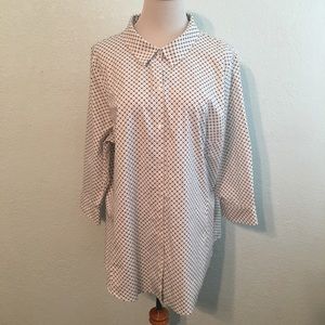 Worthington Woman Plus Size Print Top 1X