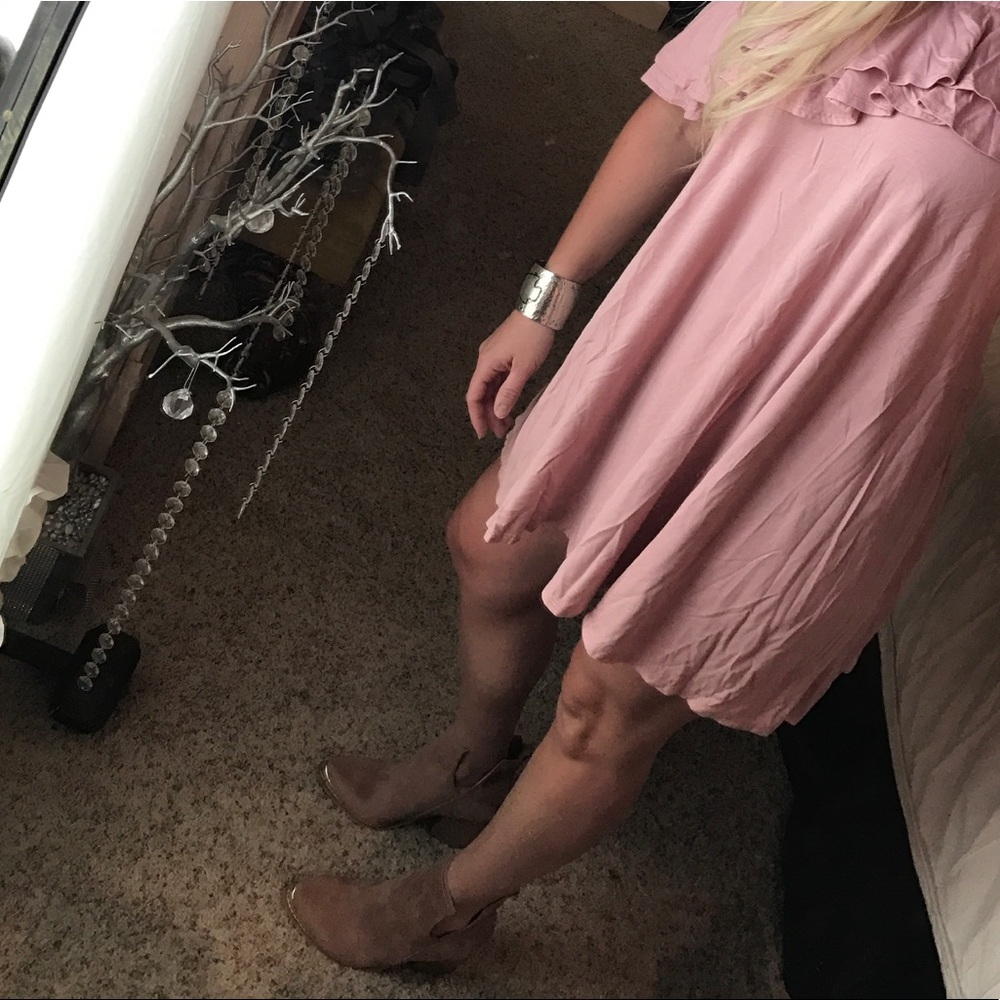 LAST PAIR Blush rose ankle boots booties fall boot - Picture 6 of 7