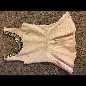 Cute light pink peplum top