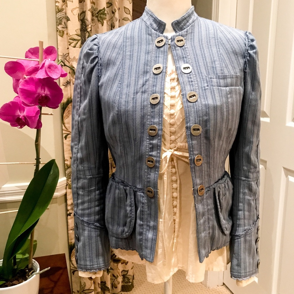 HP🌹 Marc Jacobs Military Steam Punk Prairie Denim Jacket