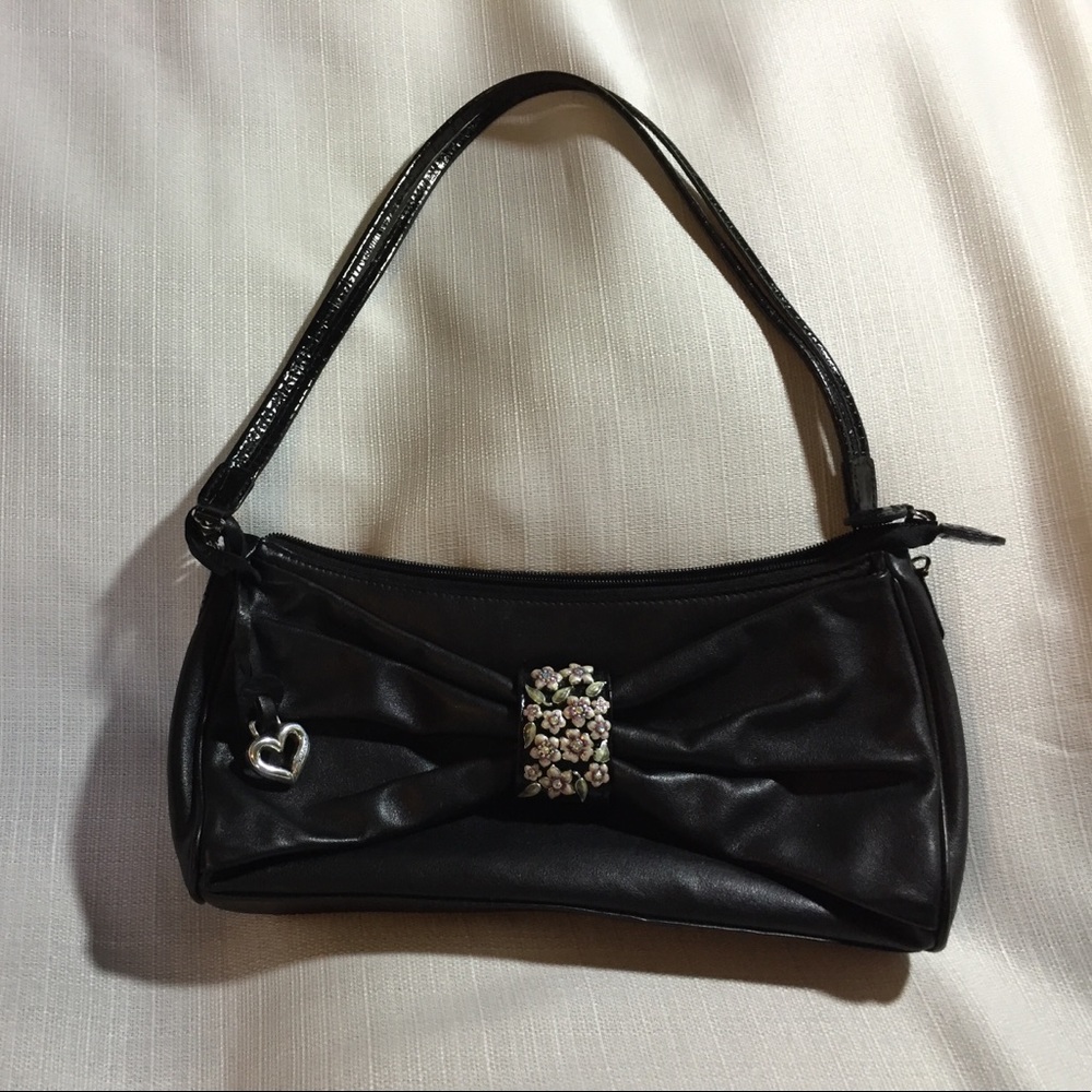 Brighton Black Leather "Day into Evening" Bag