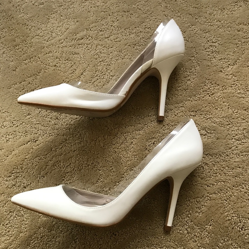 Zara White High Heel Pumps