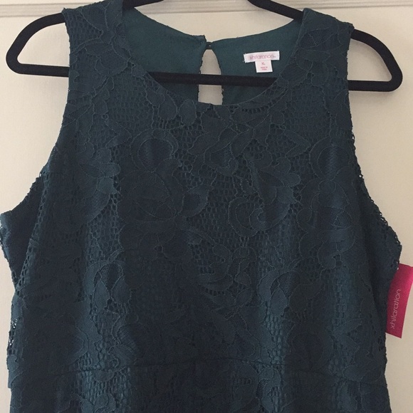 Fit and flare lace dress - forrest green - Picture 4 of 5