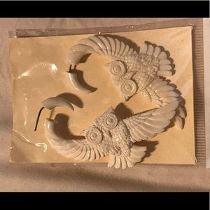 Handmade owl earrings from Hawaii