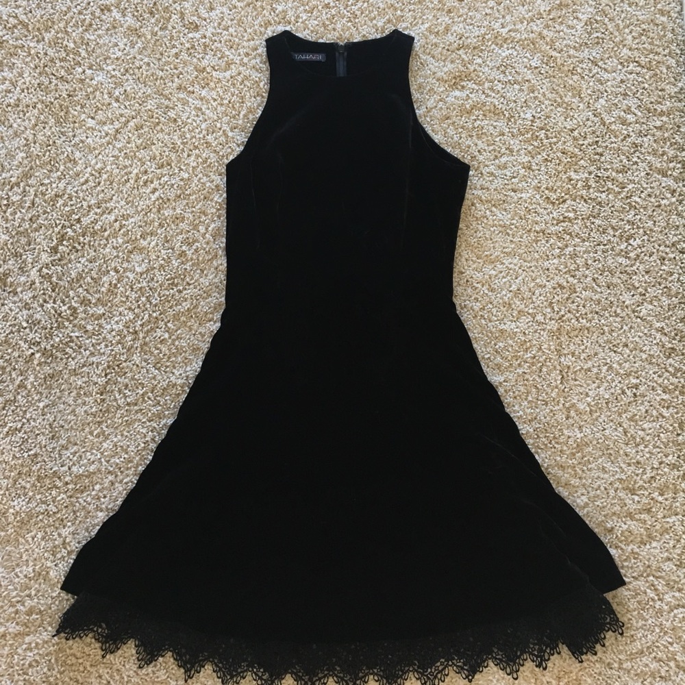 Tahari velvet dress