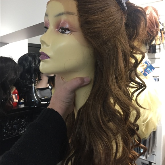 Auburn Wig red brown Human Blend long Swisslace main image 8