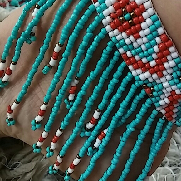 BOHEMIAN FRINGE BEADED ANKLETS (2 anklets) - Picture 4 of 4