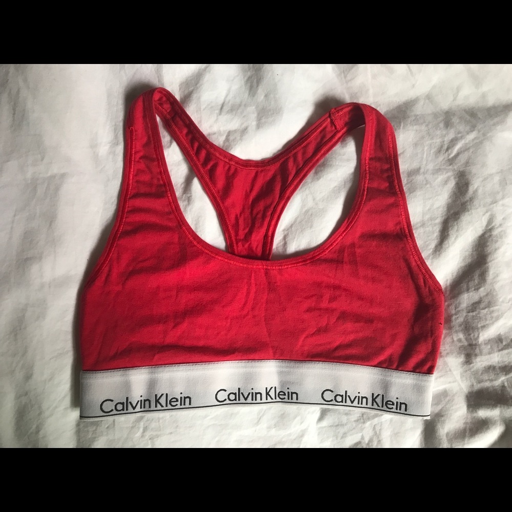 NWOT red calvin klein bra