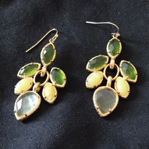 J.Crew Chandelier leaf earrings