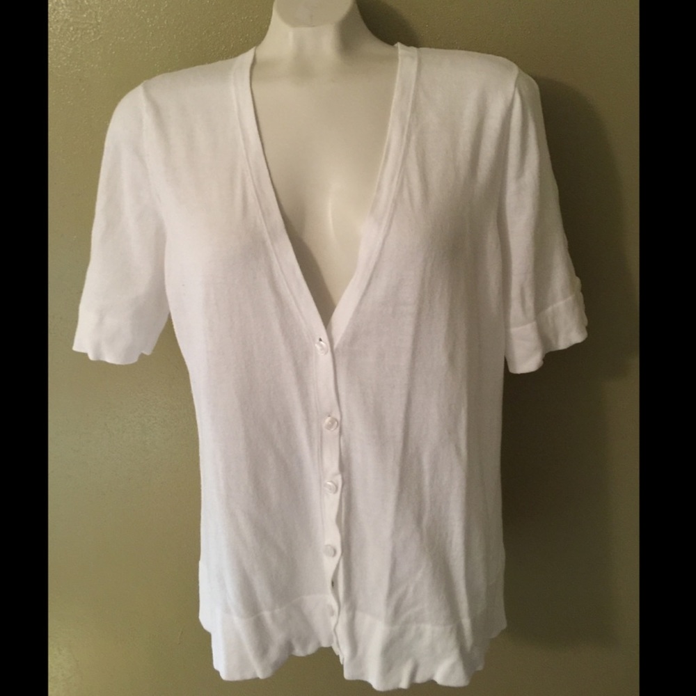 White cardigan
