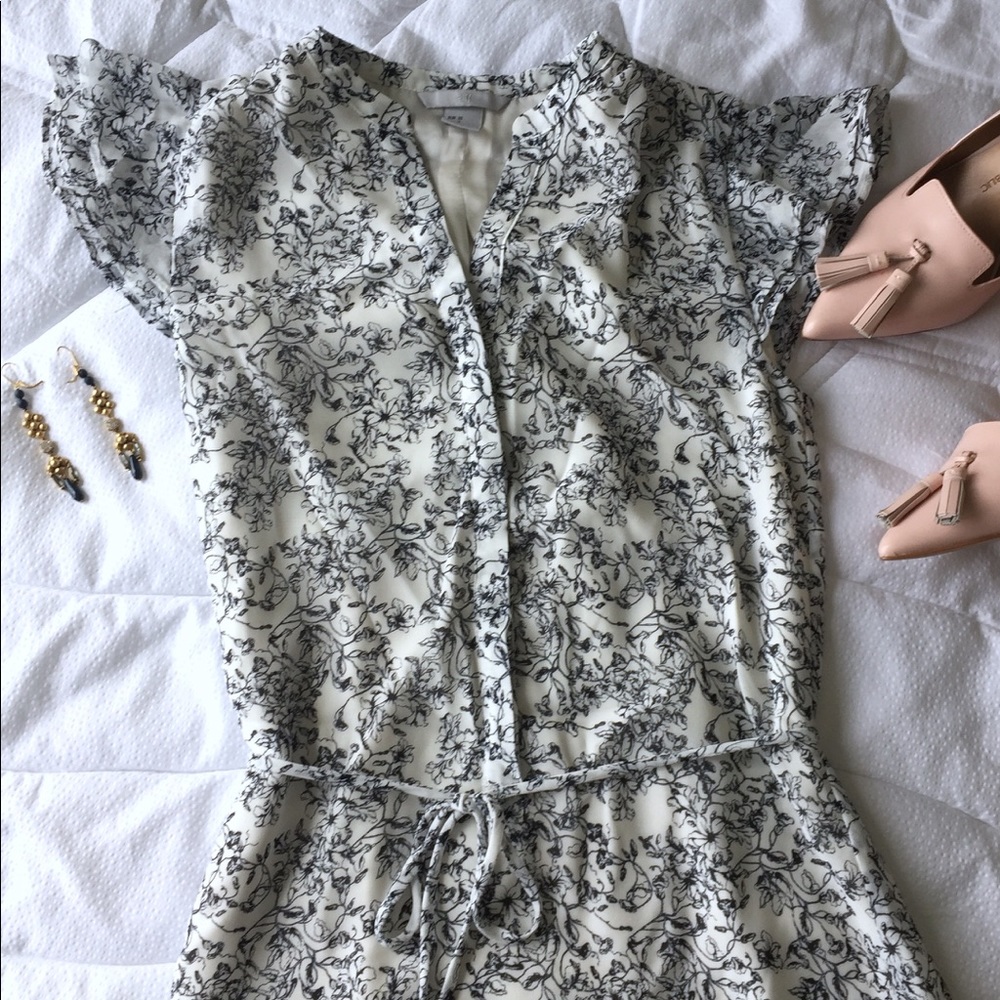 H&M Floral Dress with Butterfly Sleeves