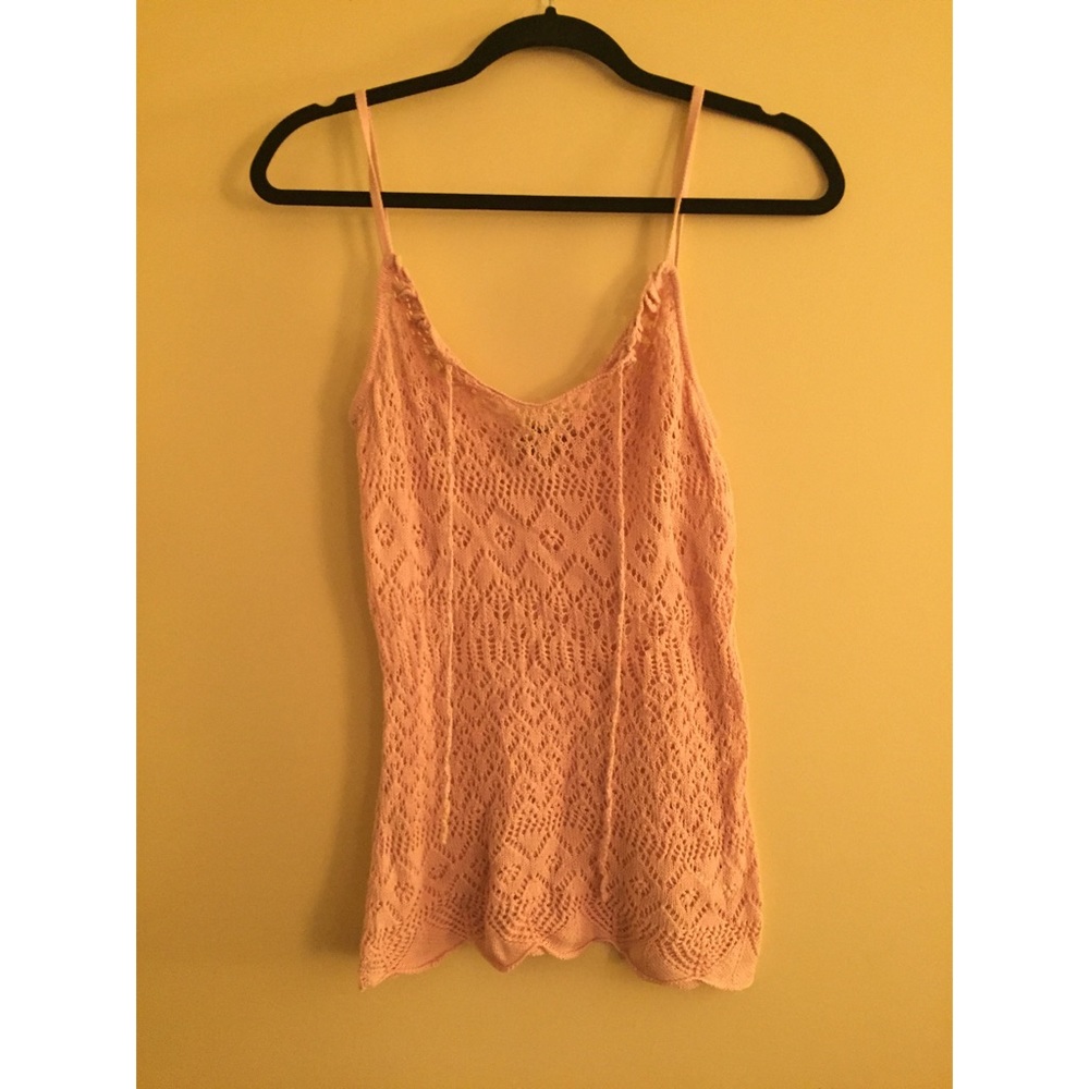 Free People Pink crochet top