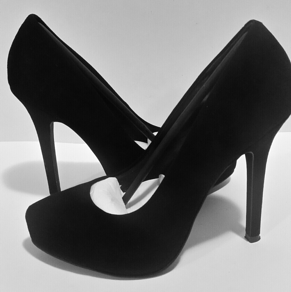 Cathy Jean Shoes Black Suede