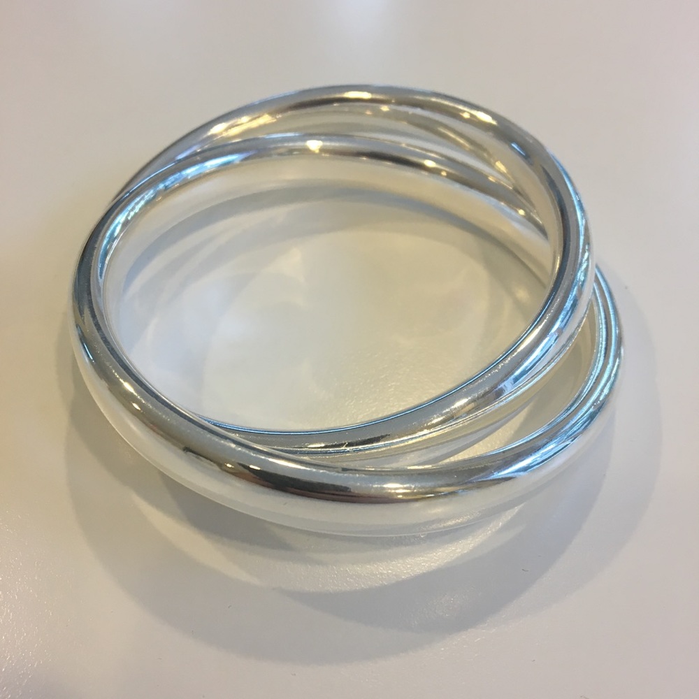 Sterling Silver Interlocking Bangles - image 2