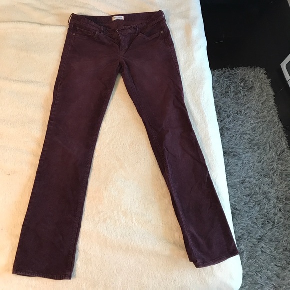 Madewell skinny burgundy cords size 29 - Picture 1 of 5