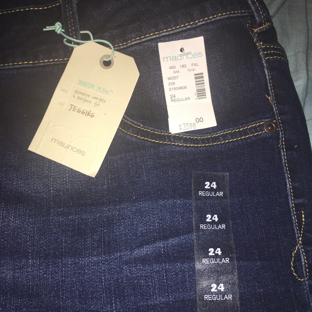 Distressed Dark wash jeans