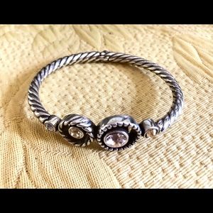 Brighton Halo Bangle Silver