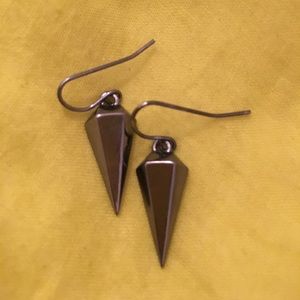 Darn Silver Pendant Earrings