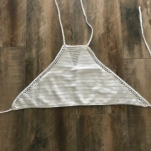 White crochet crop top