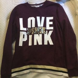 XS VS Pink crew neck