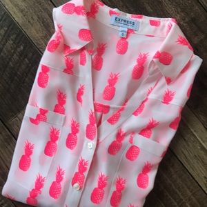 Express Pineapple Portofino Top