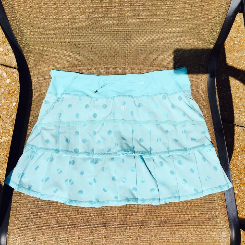 Lululemon blue Pace Setter tennis skirt/skort Sz 6