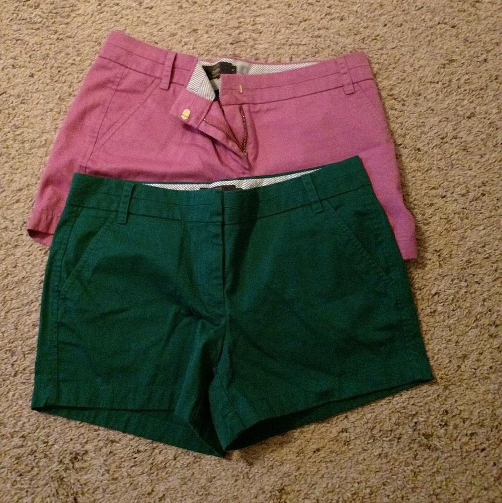 New j. Crew shorts teal pink never worn 3' sz 8