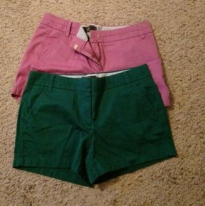 New j. Crew shorts teal pink never worn 3' sz 8
