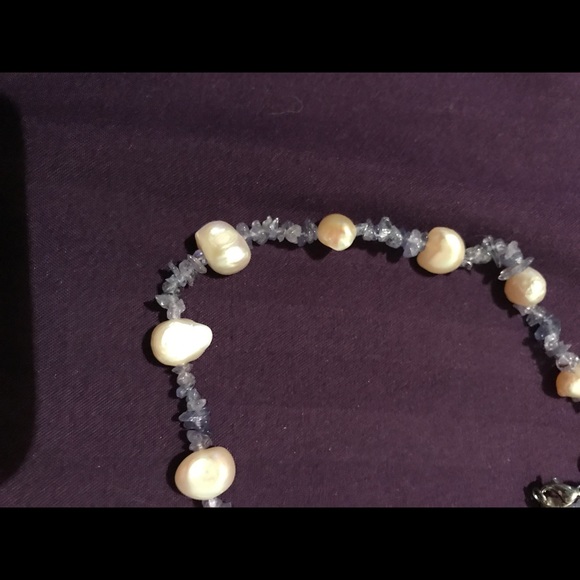 Tanzanite and pearl necklace - Picture 1 of 3