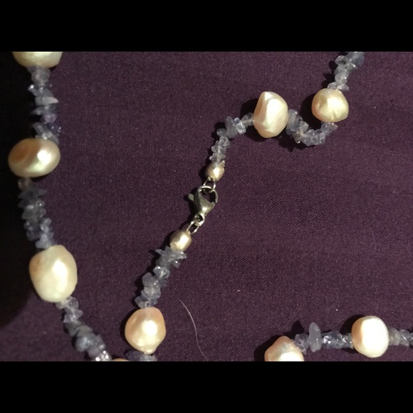 Tanzanite and pearl necklace - Picture 3 of 3