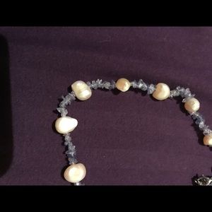 Tanzanite and pearl necklace