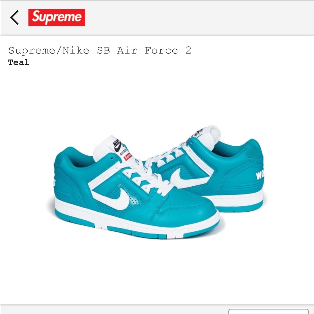 Supreme X Air Force 2 teal