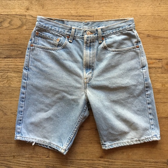 Levi's Pants - Vintage Levi's 505 Light Blue Long Denim Shorts