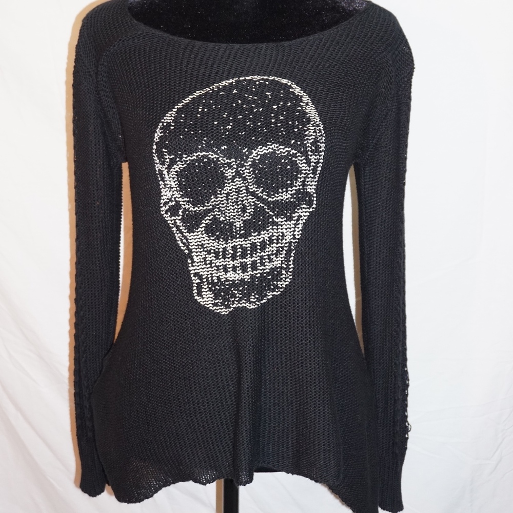 Black Skull Sweater