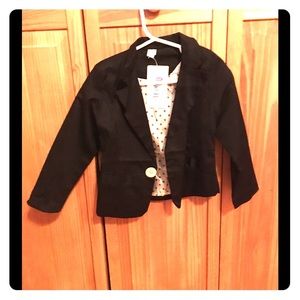 NWT girls black blazer sz2T