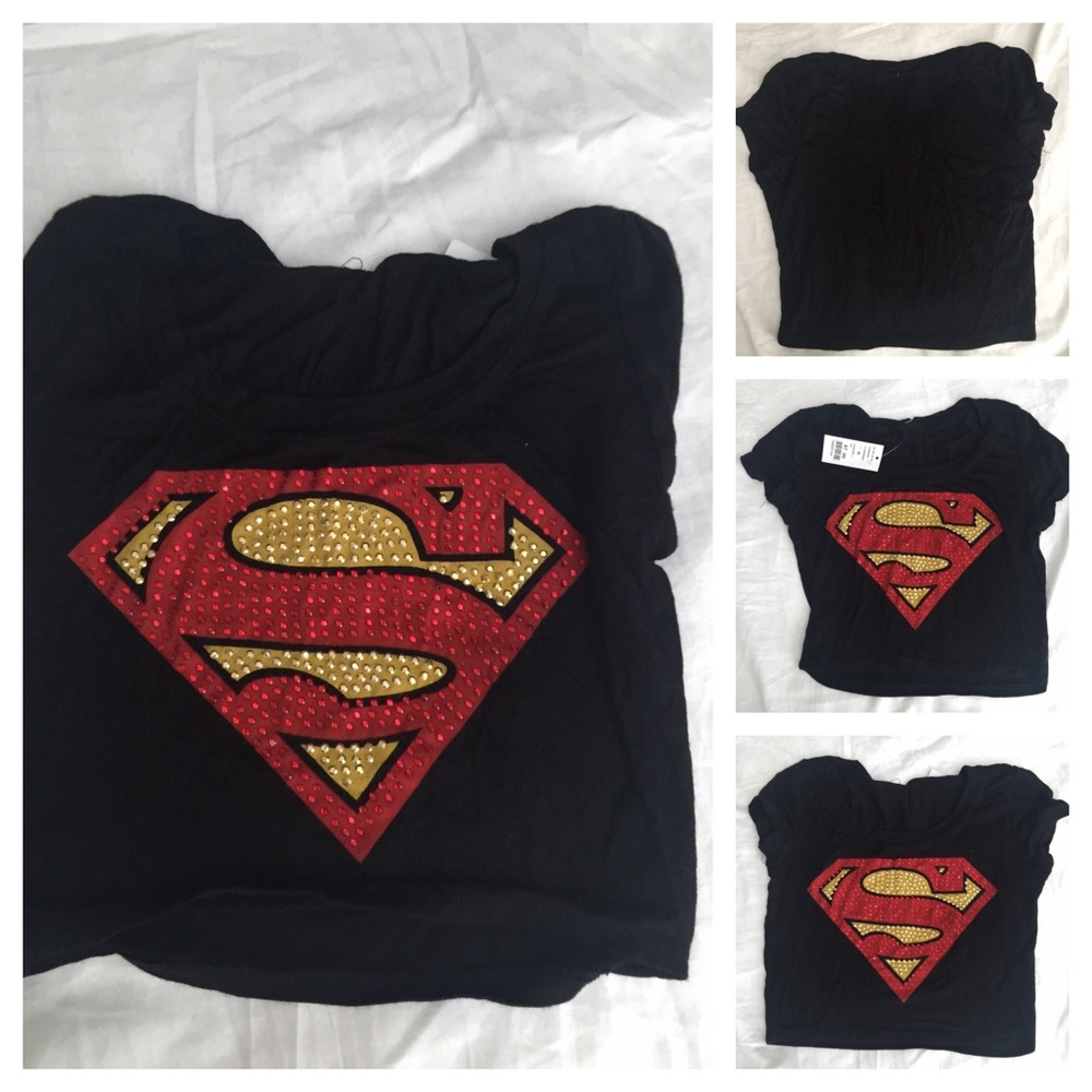 Superman Crop Top, Size Medium