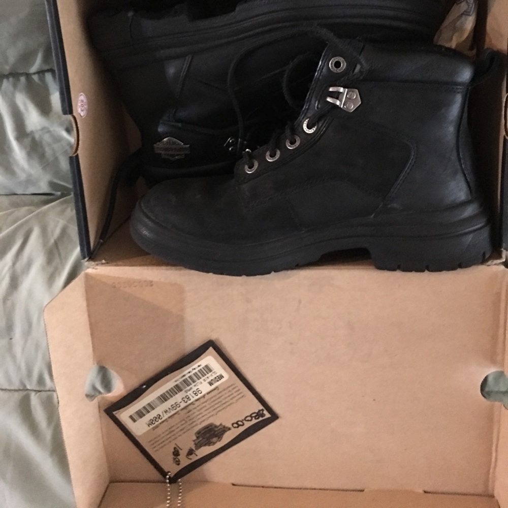 Black Harley Davidson booties