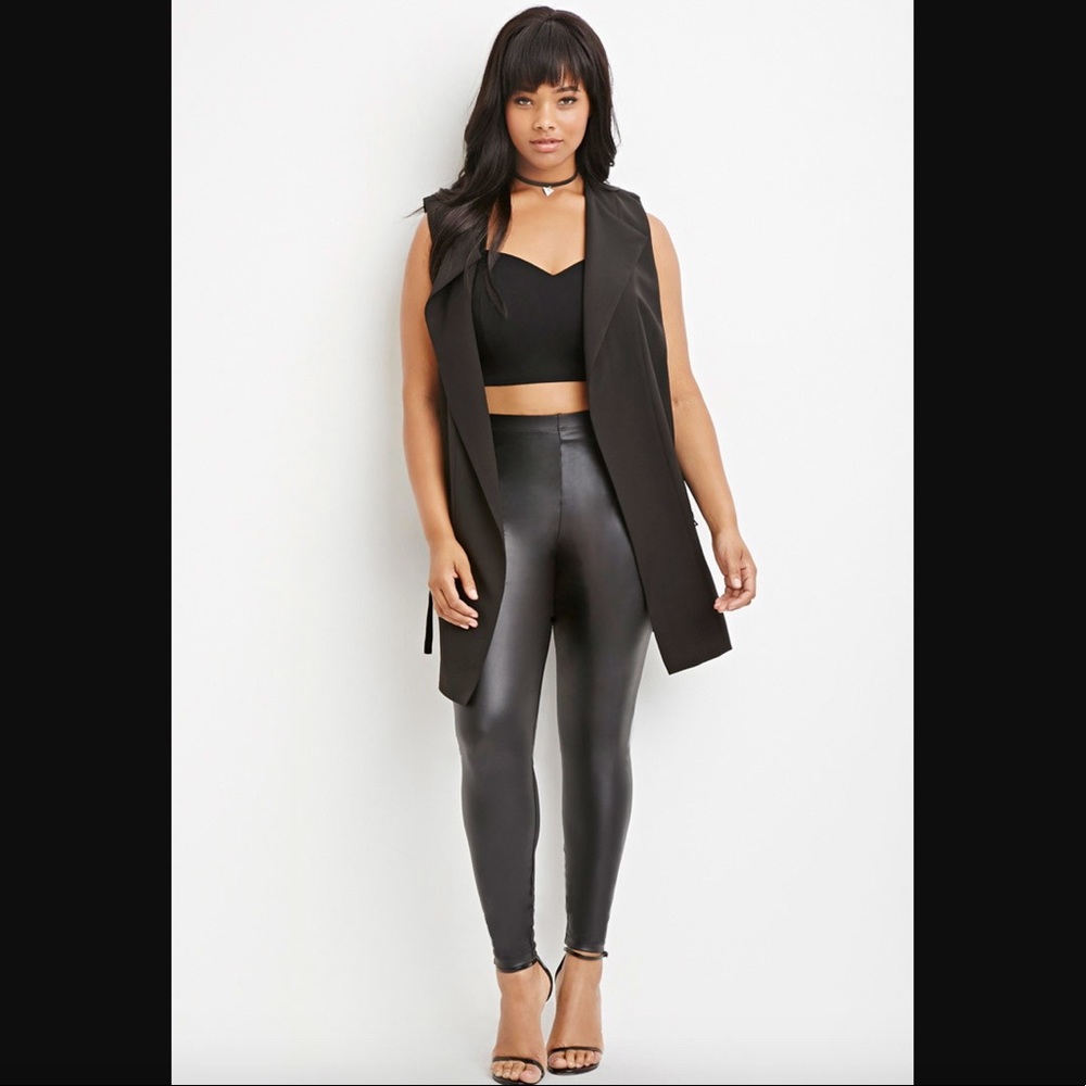 High Waist Faux Leather Leggings