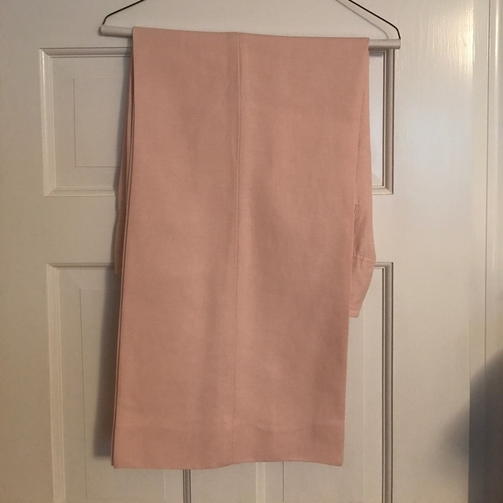 Anthropologie pink wide leg cropped pants