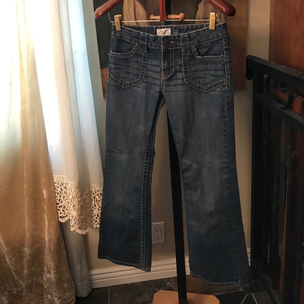 Aeropostale Hailey Skinny Flare blue jeans 3/4