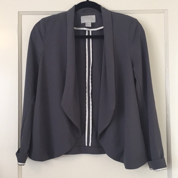 H&M open front grey blazer - Picture 1 of 3