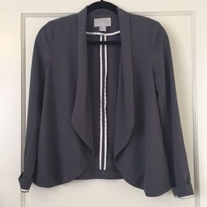 H&M open front grey blazer