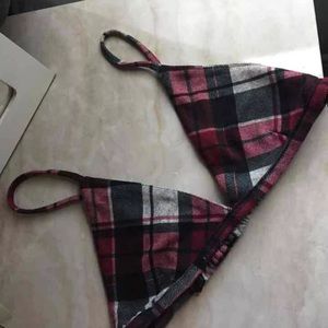 Plaid Bralette size S/M