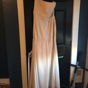 Creme bridesmaid dress