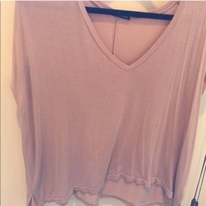 Blush V-neck tee