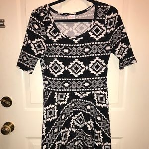 B&W Aztec Nicole LuLaRoe  dress! SALE today only!