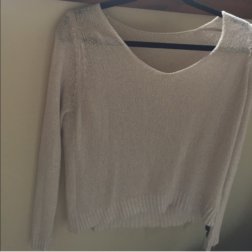 Light pink/cream high low sweater