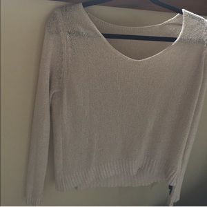 Light pink/cream high low sweater